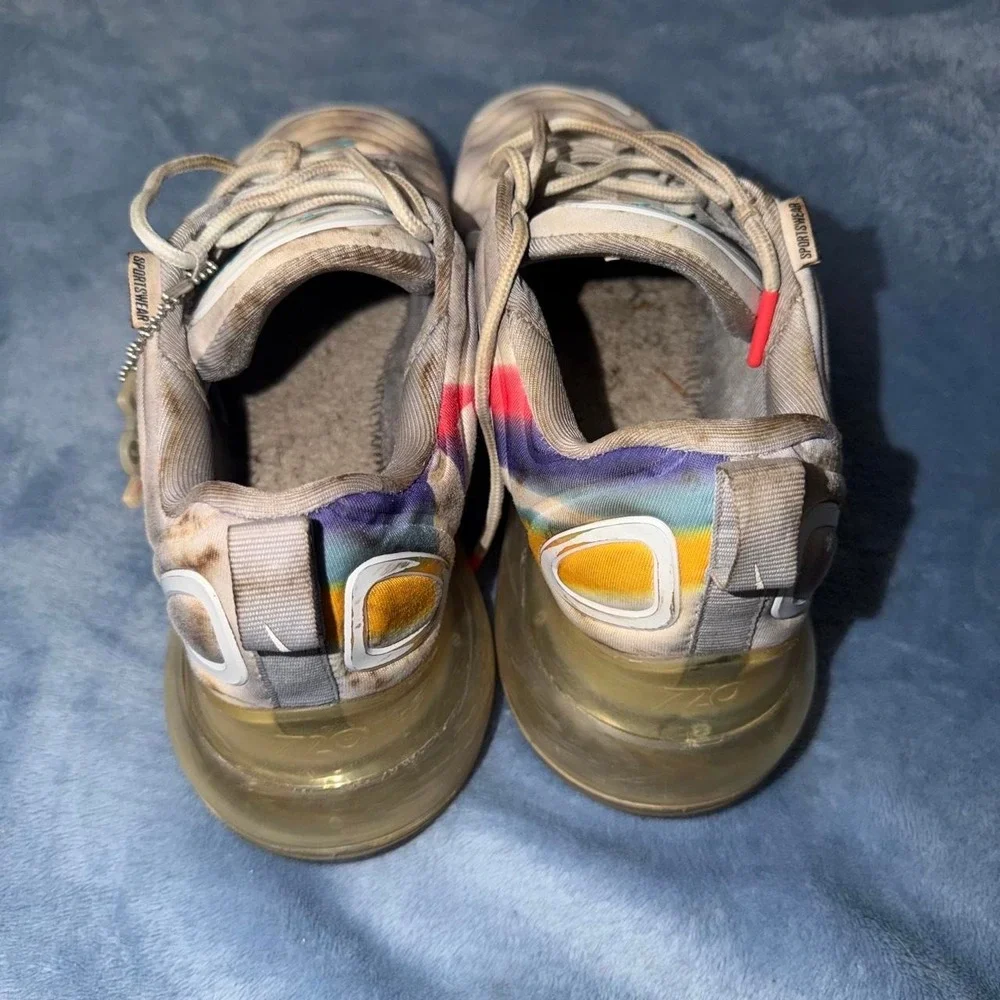 Nike Air Max 720 pride sneakers in multi & gray men size 8 no insoles